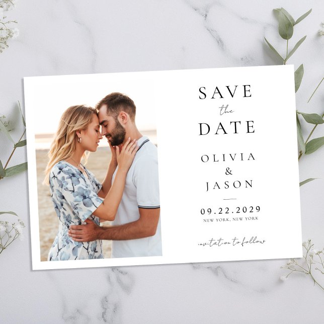 Modern Minimalist Photo Wedding Save The Date (Creator Uploaded)