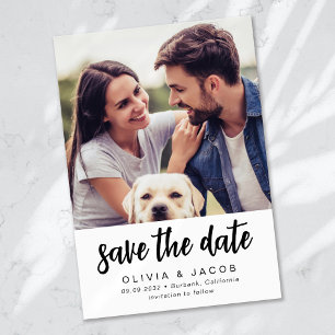 Modern Minimalist Photo Wedding Save The Date