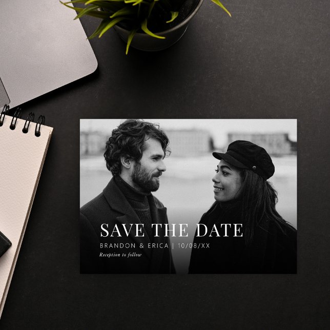 Modern minimalist photo wedding  save the date (Creator Uploaded)