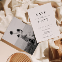 Modern Minimalist Photo Wedding Save the Date