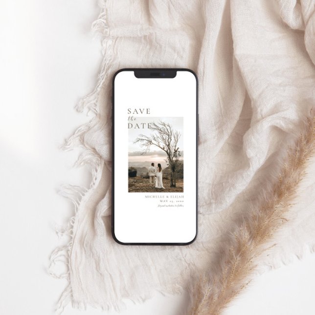 Modern Minimalist Photo Wedding Save The Date (Creator Uploaded)