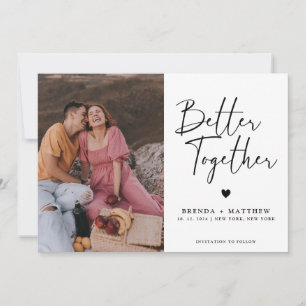 Modern Minimalist Photo Wedding Save The Date