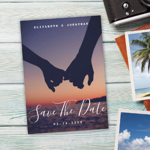 Modern Minimalist Photo Wedding Save The Date Magnetic Invitation