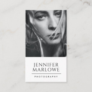 Modern Minimalist Photographer Business Card
