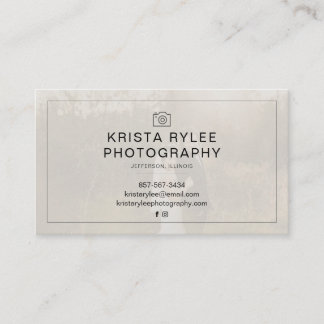 Modern Minimalist Photography Business Card