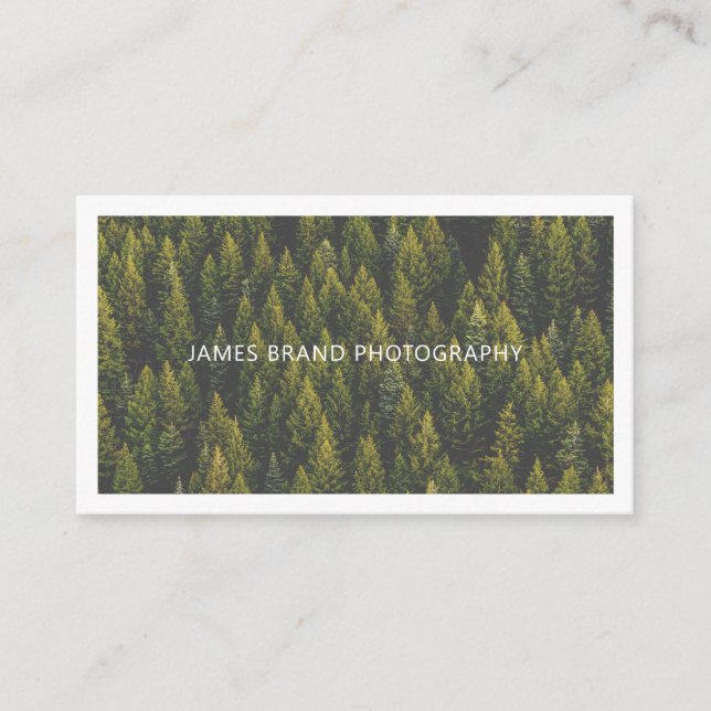 Modern Minimalist Photography Business Card (Front)