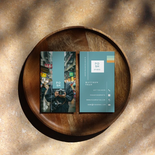 Modern Minimalist Photography Photographer Business Card (Creator Uploaded)