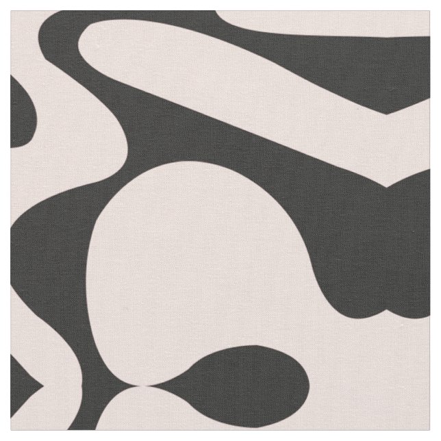 Modern Minimalist Pink Black Colour Block Abstract Fabric (Close Up)