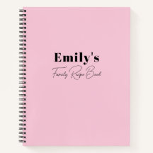 Modern Minimalist Pink Family Recipe 