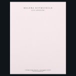 Modern Minimalist Pink Professional Business Letterhead<br><div class="desc">Modern Minimalist Pink Professional Business Letterhead
Minimalist Luxury Boutique Pink Letterhead</div>