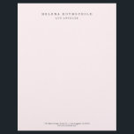 Modern Minimalist Pink Professional Business Letterhead<br><div class="desc">Modern Minimalist Pink Professional Business Letterhead
Minimalist Luxury Boutique Pink Letterhead</div>