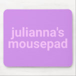Modern Minimalist Pink Purple Name and Label Mouse Pad<br><div class="desc">Let everyone know which mousepad is yours with this fun and simple pink and purple towel set - personalized with your name.</div>