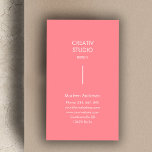 Modern Minimalist Pink White Business Card<br><div class="desc">Modern,  minimalist business card pink/white. Just edit it with your name/data. You can personalize the font/colour with more.</div>