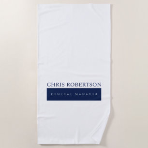 Modern Minimalist Plain Beach Towel