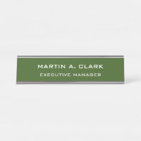 Modern Minimalist Plain Elegant Forest Green