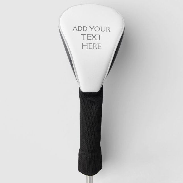 Modern Minimalist Plain Personalized Add Text Golf Head Cover (Front)