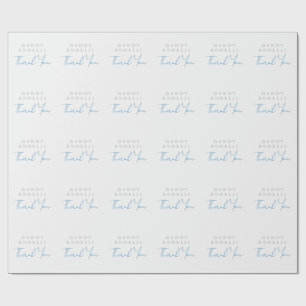 Modern Minimalist Plain Personalized Thank You Wrapping Paper