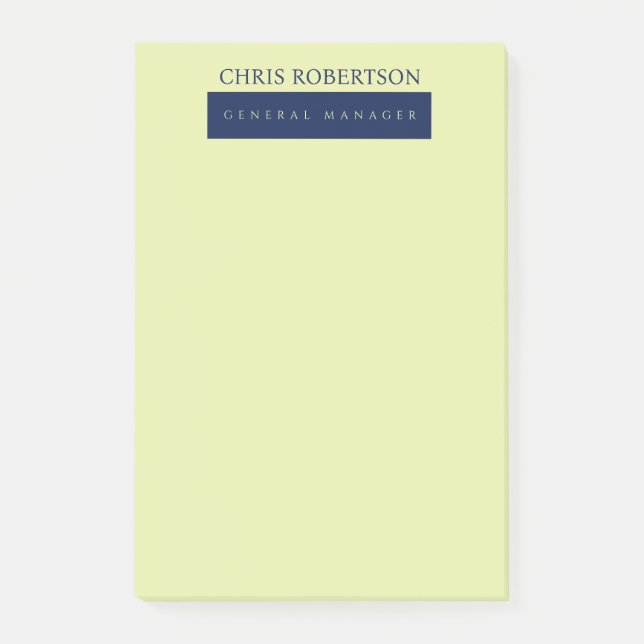 Modern Minimalist Plain Post-it Notes (Front)