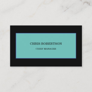 Modern Minimalist Plain Premium Silk Blue Black Business Card