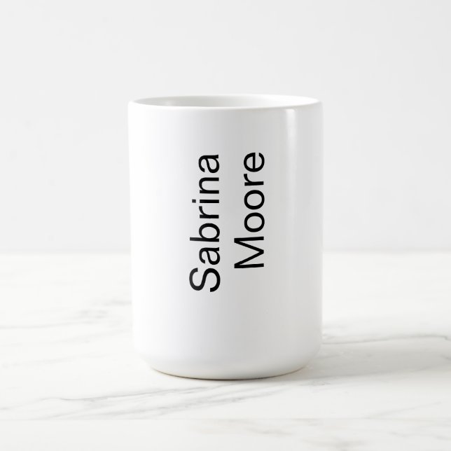 Modern Minimalist Plain Professional Add Name Coffee Mug (Center)