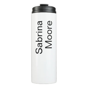Modern Minimalist Plain Professional Add Name Thermal Tumbler