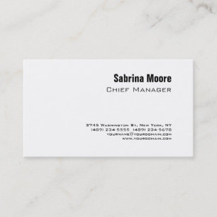 Modern Minimalist Plain Professional Business Card