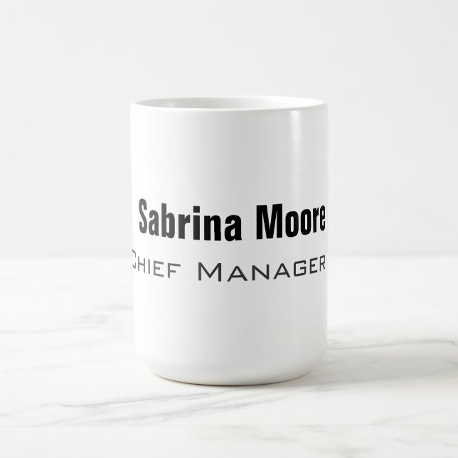 Modern Minimalist Plain Professional Coffee Mug (Center)