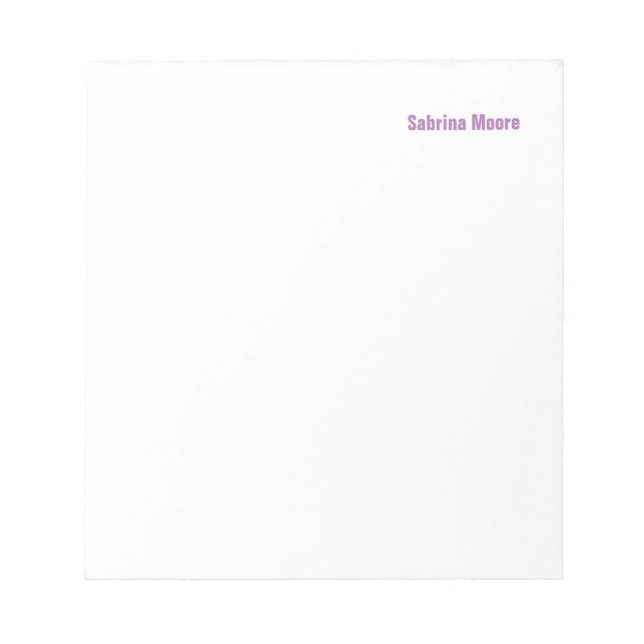Modern Minimalist Plain Professional Notepad (Front)