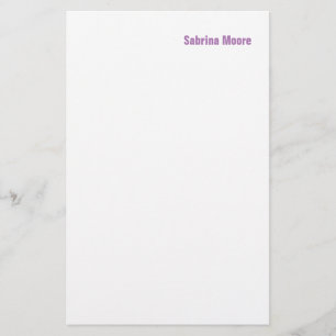 Modern Minimalist Plain Professional Stationery