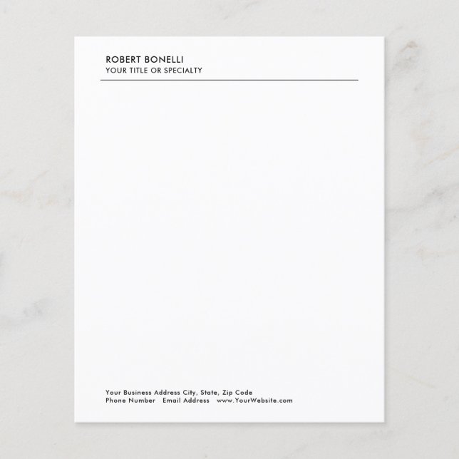 Modern Minimalist Plain Simple Business  (Front)