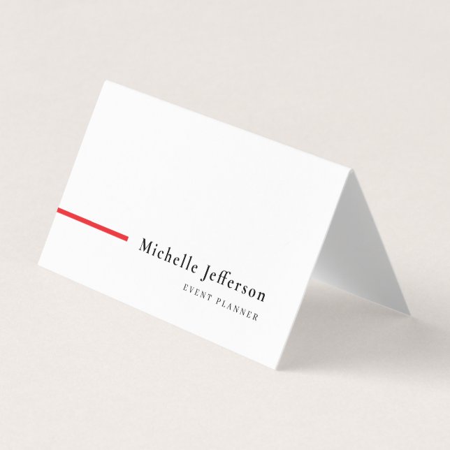 Modern Minimalist Plain Simple Business Card (Front)
