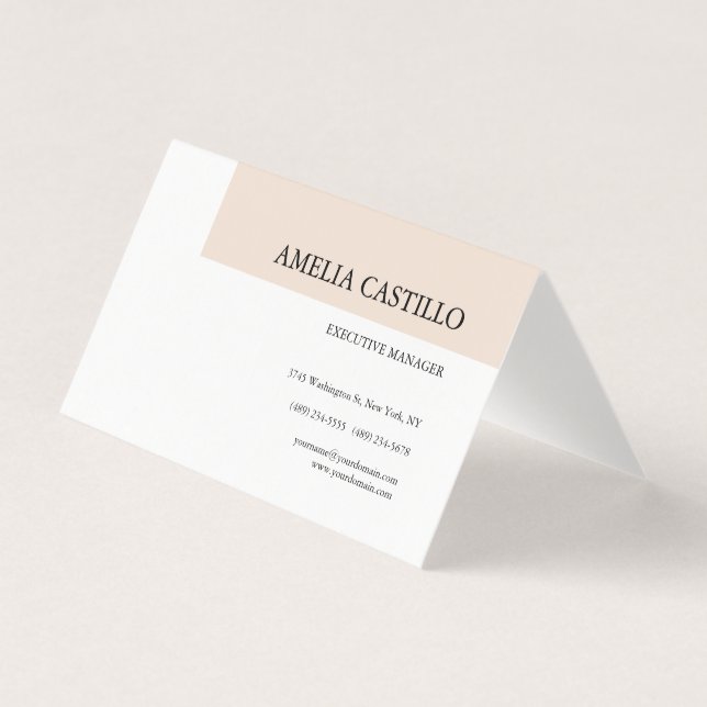 Modern Minimalist Plain Simple  Business Card (Front)