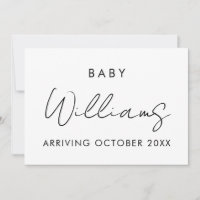 Modern Minimalist Pregnancy Announcement Card