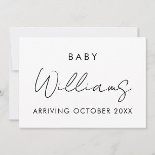 Modern Minimalist Pregnancy Announcement Card