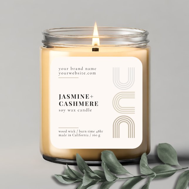 Modern minimalist product packaging candle label  (Creator Uploaded)