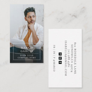 Modern Minimalist Professional Business Photo Card