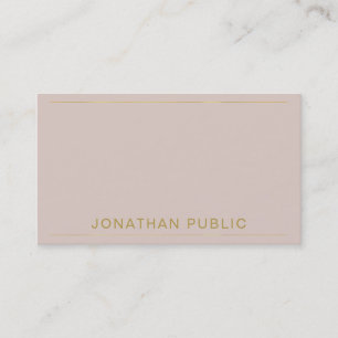 Modern Minimalist Professional Elegant Gold Text Business Card