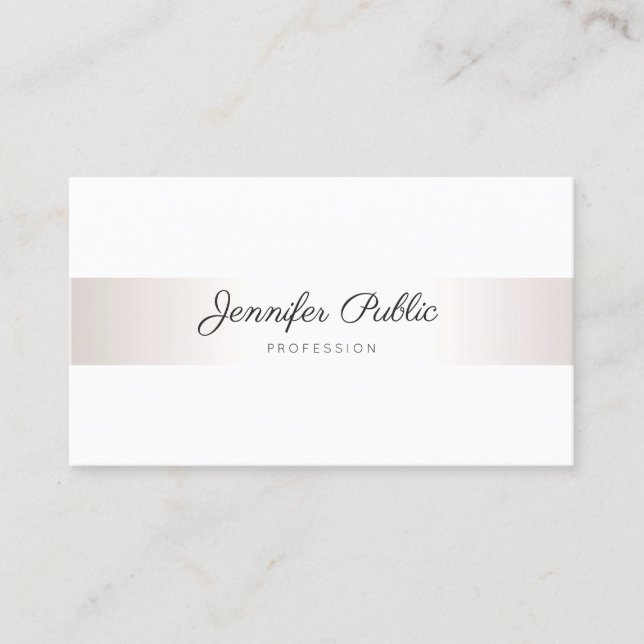 Modern Minimalist Professional Elegant Template Business Card (Front)