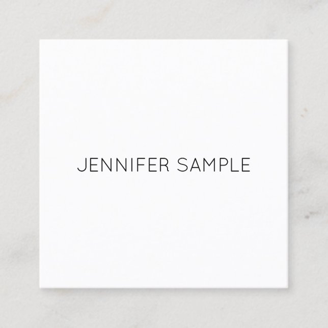 Modern Minimalist Professional Elegant Template Square Business Card (Front)