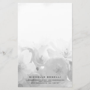 Modern Minimalist Professional Flowers Feminine Stationery