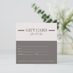 Modern Minimalist Professional Gift Certificates