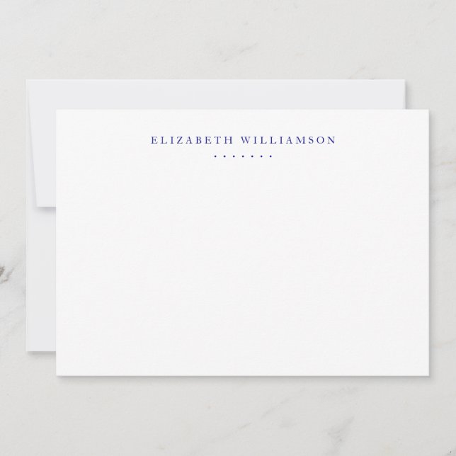 Modern Minimalist Professional Navy Blue Card (Front)