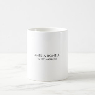 Modern Minimalist Professional Plain Simple Coffee Mug