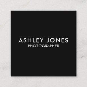 Modern Minimalist Professional QR Code Square Business Card