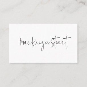 Modern Minimalist Professional Simple Black White Business Card