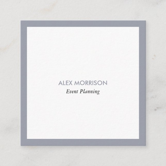 Modern Minimalist Professional Simple Square Business Card (Front)