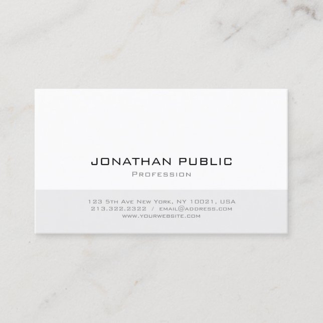 Modern Minimalist Professional Simple Template Business Card (Front)
