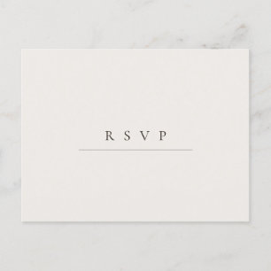 Modern Minimalist QR Code Calligraphy RSVP Postcard