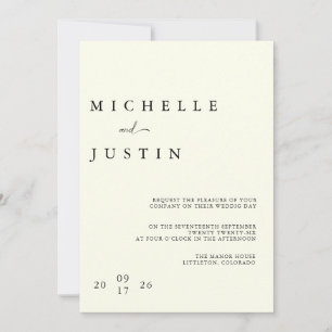 Modern Minimalist QR Wedding Invitation