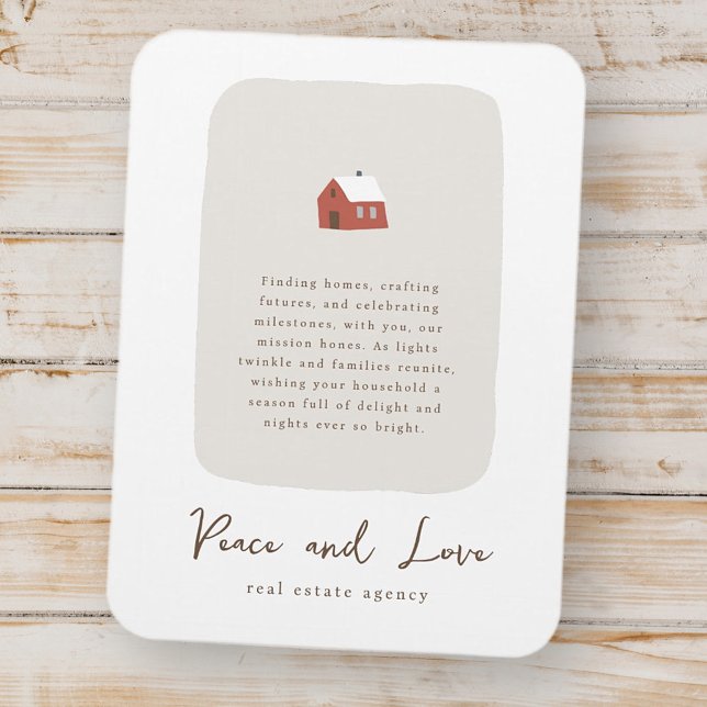 Modern Minimalist Real Estate Business Holiday Magnet (Creator Uploaded)